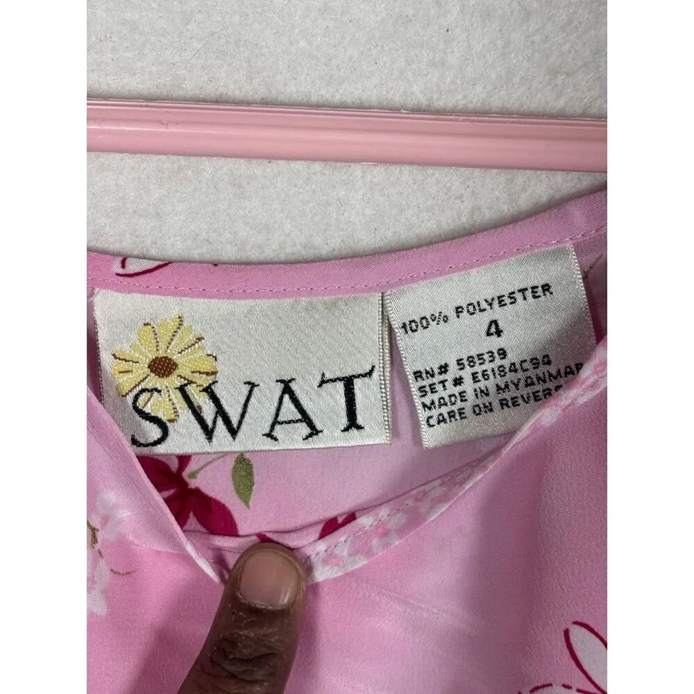 S.W.A.T Pink Floral Sleeveless DressTODDLERS ‎ Size 4
